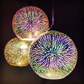 Moderne Spiegel Glazen hanglampen Kleurrijke 3D Glas van de Lamp Keuken Ophangen van Lampen Minimalistische Bar Koffie Eetkamer Inrichting van de Lichten