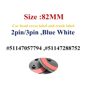 10pcs 82MM Wit Blauw klep Badge Embleem Achter de Basislijn Voor F10 F20 F30 51147057794 51147288752