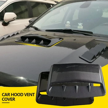 Carbon Fiber Auto Air Outlet Cover Decoratie Universele Auto Hood Scoop Luchtstroom Luchtinlaatkap Auto Styling Lucht Scoop Openingen
