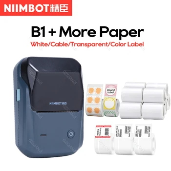 Niimbot B1 Label Printer Nieuwe aankomst Draagbare Thermische Etiketteermachine Maker Barcode, QR Code zelfklevende Sticker Rollen Papier Bluetooth