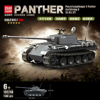 Nieuwe WW2 Militaire Model-Serie de tweede Wereldoorlog de duitse Panther Medium Tank Collectie Soldaat bouwstenen Fiugre Bakstenen Speelgoed Cadeau