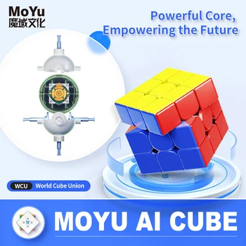 2023 MOYU Ai Slimme Magnetische Magische Kubus van 3x3x3 Professionele Snelheid Puzzel 3x3 3×3 Kinderen Fidget Speelgoed 3×3×3 Originele Cubo Magico
