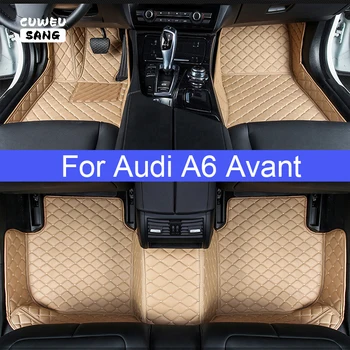 CUWEUSANG Aangepaste automatten Voor Audi A6 Avant 4G5 4GD C7 4F5 C6 Voet Coche Accessoires Auto Tapijten