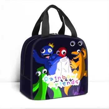 Harajuku Nieuwigheid Cool Grappig Regenboog Vrienden 3D Geprinte Draagbare Handtassen Ijs Zakken Lunchbox Thermische isolatie Food Lunch Bag