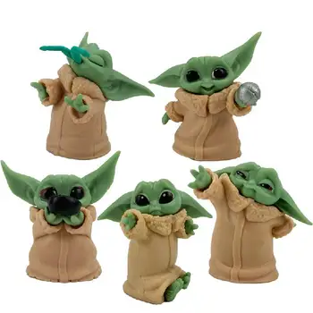 5pcs/set 4-7cm Baby Yoda Grogu Mandalorian Actie Figuur Speelgoed Yoda Baby Actie Speelgoed van Star Wars Figuras Hot Kinderen Speelgoed Xmas Geschenken