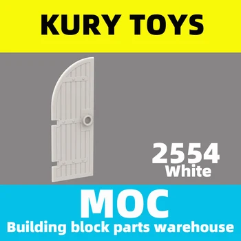 Kury Speelgoed DIY MOC Voor 2554 gedrukte delen bouwsteen onderdelen Voor Deur 1 x 3 x 6 Gebogen Top voor de Deur-Raam