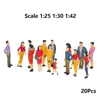 Schaal 1:25-1:42 Miniatuur Mensen Model ABS Scène Materialen Voor het Bouwen van Zand Tafel Liggende Lay-out Diorama Kits 20Pcs