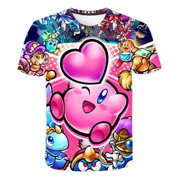 Meisjes 3D Kirby Print T-shirts Schattige kirby ' s t-shirt Meisjes Zomer t-Shirts Top Kleding Kinderen Cartoon Kleding Casual Tiener T-Shirt