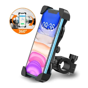 360° Verstelbare Fiets Telefoon Houder Motorfiets mobiele Mobiele telefoon Houder Fiets Stuur Clip Geen Magnetisch Stand-GPS-Montagebeugel