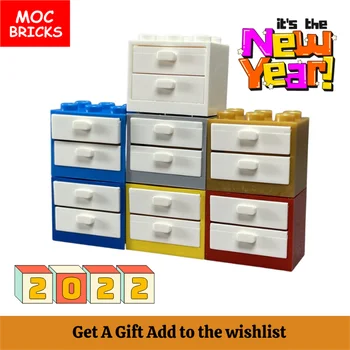 MOC Stenen Meubels Container Kast Lade 2X3X2 Compatibel 4532 4536 Accessoire Gemonteerd bouwstenen Speelgoed kinderen cadeau