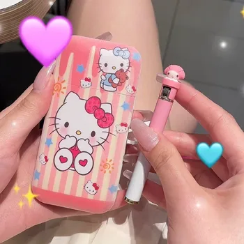 Sanrio Sigaret Geval Kawaii Hello Kitty Kuromi Cinnamoroll Anime Figuur Roken Accessoires Opslag Cadeau Draagbare Man Cadeau