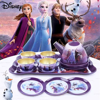 Disney Bevroren Princess Serie Mickey Kinderen Simulatie Thee Set Spelen Huis Blikken Beker Theepot Keuken Afternoon Tea Speelgoed Cadeau