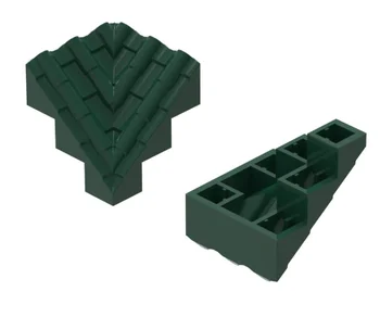 10pcs*Chinese Dakpan Hoek* DIY verlichten blok bakstenen,Compatibel Met Assembleert Deeltjes