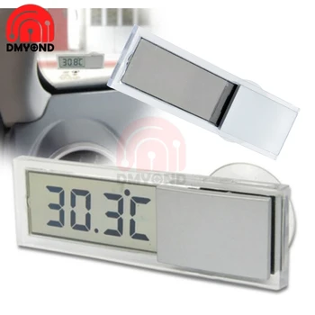 Mini Digitale LCD-Display Temperatuur Meetbereik -20 -110 Auto Thermometer Met Zuignap AG10 knoopcel Batterij