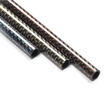 Nieuw Ontwerp Multicolor Carbon Fiber Buis Lengte 500mm Diameter 8mm-32mm Glossy Buizen