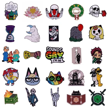 Halloween Horror Broche Cosplay sieraden Email Pin Revers Spelden Badge Hoeden, Kleding Rugzak Decoratie Sieraden Fans Cadeau