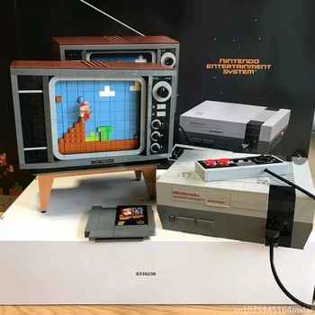 compatibel 71374 Super NES TV Game Console Model Moc Modulaire bouwstenen Bakstenen Actie Figuren Educatieve Kinderen Speelgoed cadeau