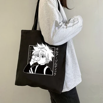 japanse Anime hunter x hunter Eco Shopping Bag Manga Tote Harajuku Shopper Bag Vrouwen Canvas schoudertas Killua Zoldyck Hisoka