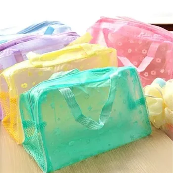 5 kleuren waterdichte PVC kosmetische opbergtas vrouwen transparante organisator voor Make-up tasje compressie Reizen Bad zakken