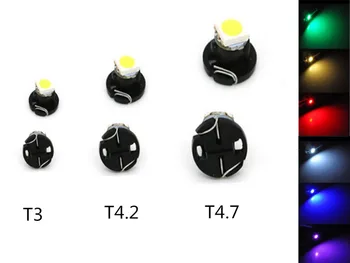 5 stuks LED licht T3 T4.2 T4.7 Instrument lamp T3 LED ROOD T4 .2 blauwe T4.7 led Klok led airconditioning gloeilamp