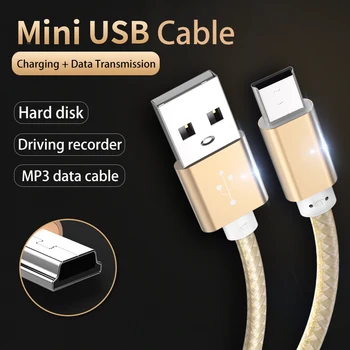 Kebiss Mini-USB-Kabel Mini-USB naar USB-Snelle Data Charger Kabel voor MP3-MP4-Speler van de Auto DVR van de GPS Digitale Camera HDD Mini USB