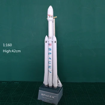1:160 SpaceX Falcon Heavy-duty Raket 3D Paper Model Puzzel Student met de Hand DOE-Ruimte Papermodel Origami Kind Speelgoed Cadeau