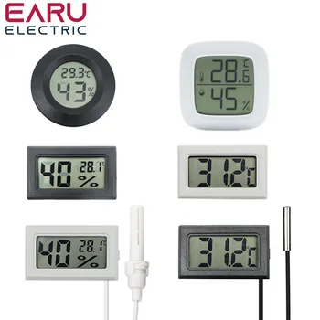 Mini Digitale LCD Auto Huisdier Binnen Comfortabele Temperatuur Sensor Vochtigheid Meter Thermometer, Hygrometer Meter thermostaat