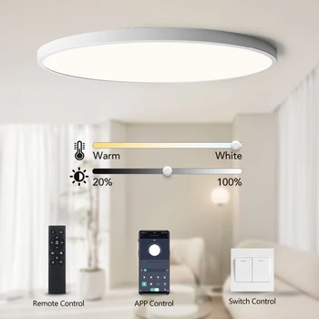 MANVIV 0.9 inch Ultra-dunne Plafond smart Led verlichting Dimbaar/Niet Dimbaar Algemene LEIDENE lichten van het Plafond voor de Kamer Paneel licht voor Kamer