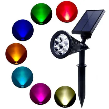 RGB Outdoor Solar Verlichting LED Veranderende Gazon Grond Lamp IP65 Waterdichte Openlucht Lichten Landschap Spots Tuin Decoratie