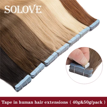 Rechte Tape In het Menselijke haaruitbreidingen van de Machine Braziliaanse Remy Natuurlijke Naadloze Skin Weft Hair Tape Op 2g/pc-2,5 g/pc-12-26inch