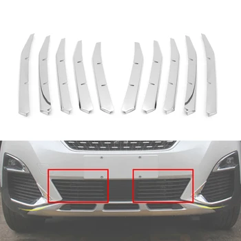 10Pcs Front Grille Grill Cover Protector Trim voor een Peugeot 3008 GT 2016 2017 2018 2019 / 5008 GT 2017-2020 Auto Styling