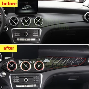 Dashboard decoratie centrale console paneel geschikt Voor Mercedes-Benz A/BVO/CLA-klasse C117 W1172012-18 Auto-onderdelen, carbon fiberLHD
