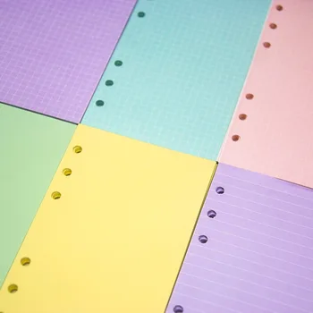 A5 A6 Gekleurde Roze Paars Notebook Papier Bijvullen Spiraal Ringband Index Pagina Binnenkant Dagelijks Maandelijks Wekelijks Agenda
