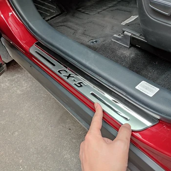 Voor Mazda CX5 deurdrempel Pedaal Accessoires Auto Drempel Protector Scuff Plate Auto Sticker Trim Styling 2022 2017 2018 2019 2020