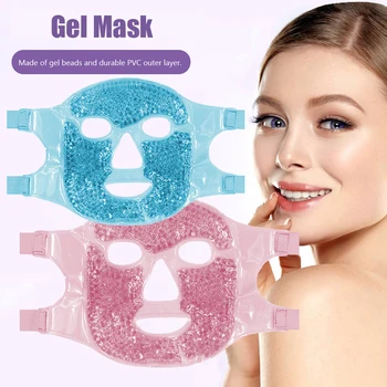 Ice Gel Masker Gezicht, Verkoelend Masker Anti Rimpel Koude Therapie Masker Verlichting Ontspanning Hoofdpijn Gezichtsverzorging Koude Gel Masker