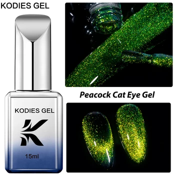 KODIES GEL 9D Cat Eye Magnetic Gel Nagellak van 15 ml Regenboog Semi Permanente UV-Laser-Reflecterende Gel Lak Manicure Voor Nail Art