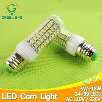 5W~18W LED-Lamp E27 E14 LED Lamp Corn Lamp 7W 9W 15W LED 12W Lampara Bombilla Lampe Lampa Lampada led-127v-240v 220V, 110V