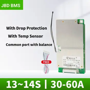 JBD BMS 13S 48V 30A 40A 50A 14S 52V Li-Ion Bms Common Haven Balance Board Met een Daling van de Bescherming van de Externe NTC Lithium-Ion Batterij