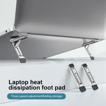 2 stuks Mini Laptop Stand ForMacbook Opvouwbaar Toetsenbord Houder Notebook Riser Voeten Antislip Aluminium Legering Warmteafvoer Staan