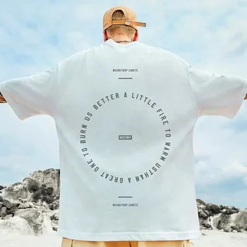 Heren Hip Hop T-Shirt Zomer Bestemming Letter Print T-Shirts Mannelijke Harajuku Mode Korte Mouw t-shirt Y2K Streetwear t-Shirt