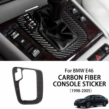 Voor BMW E46 98-05 Auto Carbon Fiber Console Gear Shift Paneel Frame Cover Trim Sticker Auto Interieur Styling Interieur Accessoires