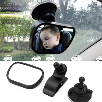 Safety Car Achterbank Baby Spiegel, Zuig-Clip-On Verstelbare Baby Achter Bolle Spiegel Auto Baby Kinderen Monitor Auto Accessoires