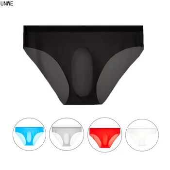 3D Punch Ijs Zijde Mannen Ondergoed Naadloze Nylon Slip Ultra-dunne Homo Sexy Ondergoed Zakje Calzoncillos L-3XL