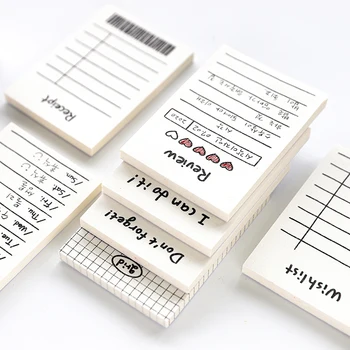 50pcs Eenvoud Leuke Stijlen Memo Pad Scrapbooking Decoratie Office Supplies Creatieve Briefpapier Planner Sticky Notes