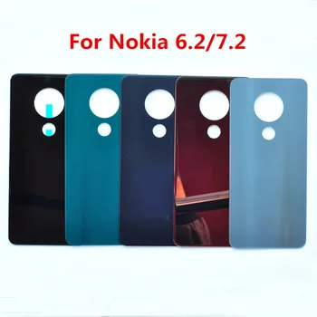 Nokia7.2 Echte Behuizing Voor de Nokia 6.2 7.2 6.3 inch Batterij Cover Reparatie achterdeur Telefoon en een Achterkant + Logo Lijm