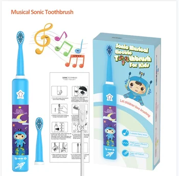 Muziek Elektrische Tandenborstel Voor Kinderen Kind Leuke Tandenborstel Batterij Schone Mond Tandbederf Zachte Vacht Cadeau Jongen