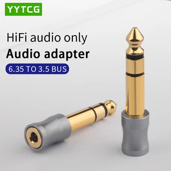 Jack 6.5 6.35 mm Male Plug naar 3,5 mm Female Aansluiting Hoofdtelefoon Versterker Audio-Adapter voor Mobiele Telefoon, PC Notebook
