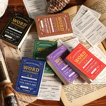 100 Stuks Vintage Scrapbook Papier Mini Woord Woordenboek Scrapbooking-Papier Decoratieve Craft Papier Voor Journaling Levert 