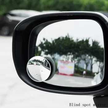 Auto Styling 360 Graden bolle achteruitkijkspiegel Framless Blinde Vlek Groothoek Ronde HD-Glas geen dode zone veilig rijden