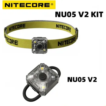 NITECORE NU05 V2 Kit Oplaadbare Koplamp 40 Lumen Wit Rood Licht Ultra Lichtgewicht 4 x High Performance LED Ingebouwde Batterij